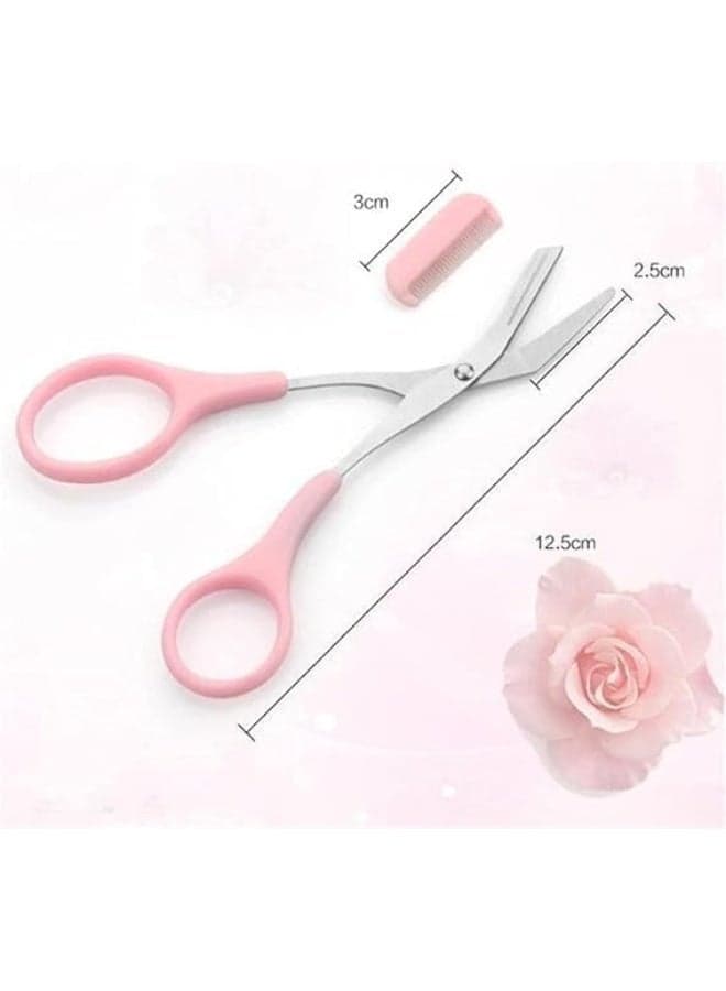 Mini Eyebrow Trimmer, Easy to Use Eyebrow Trimmer for Women – Portable Eyebrow Scissors and Comb for Precise Eyebrow Shaping and Stylish Look at All Times Eyebrow Grooming Scissors (6)