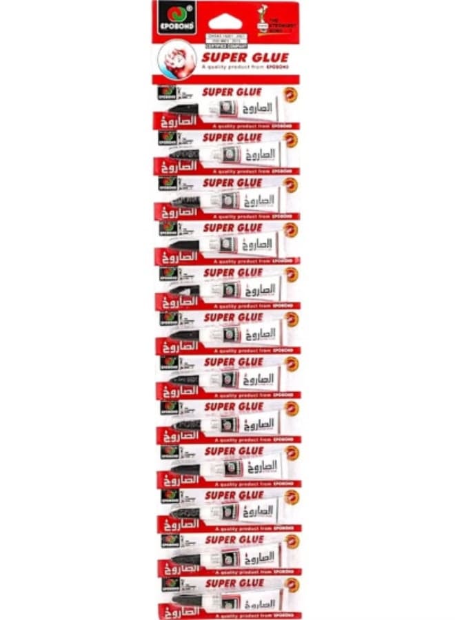 Epobond Rocket Super Glue Fast-Drying Strong Adhesive 2g x 12 Pieces