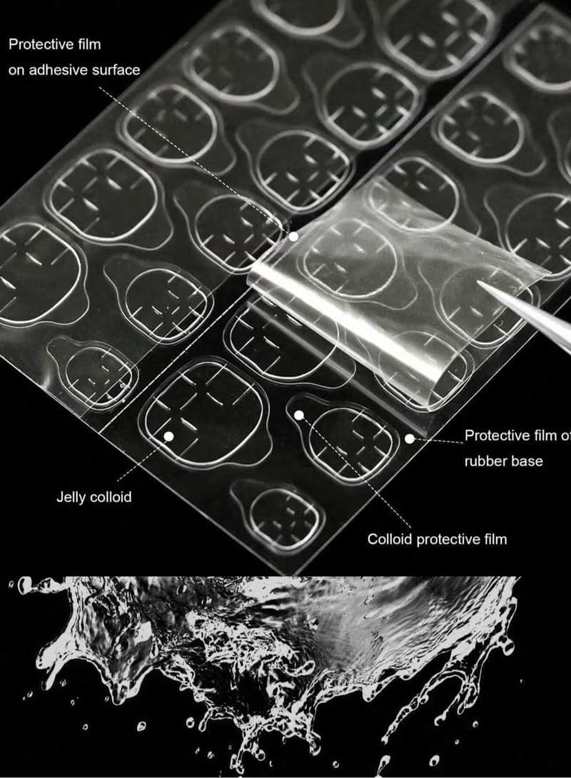 Double-sided nail tape – 240 pieces (10 sheets) Waterproof adhesive tape for artificial nails Nail Art (4)