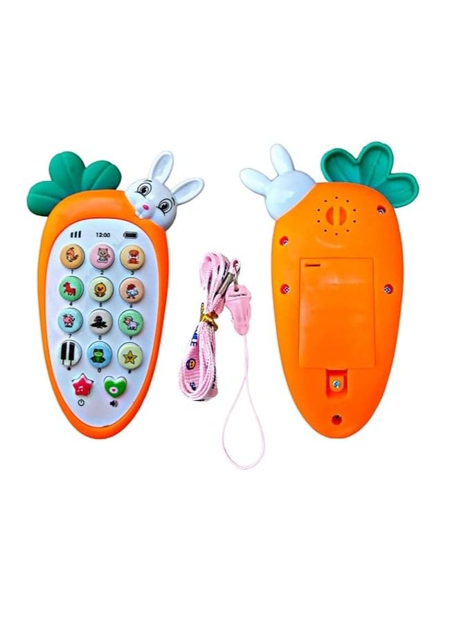Smart Rabbit Mobile Phone Toy, Toddlers with Music, Ringtones and Lights (Multicolor) (3)