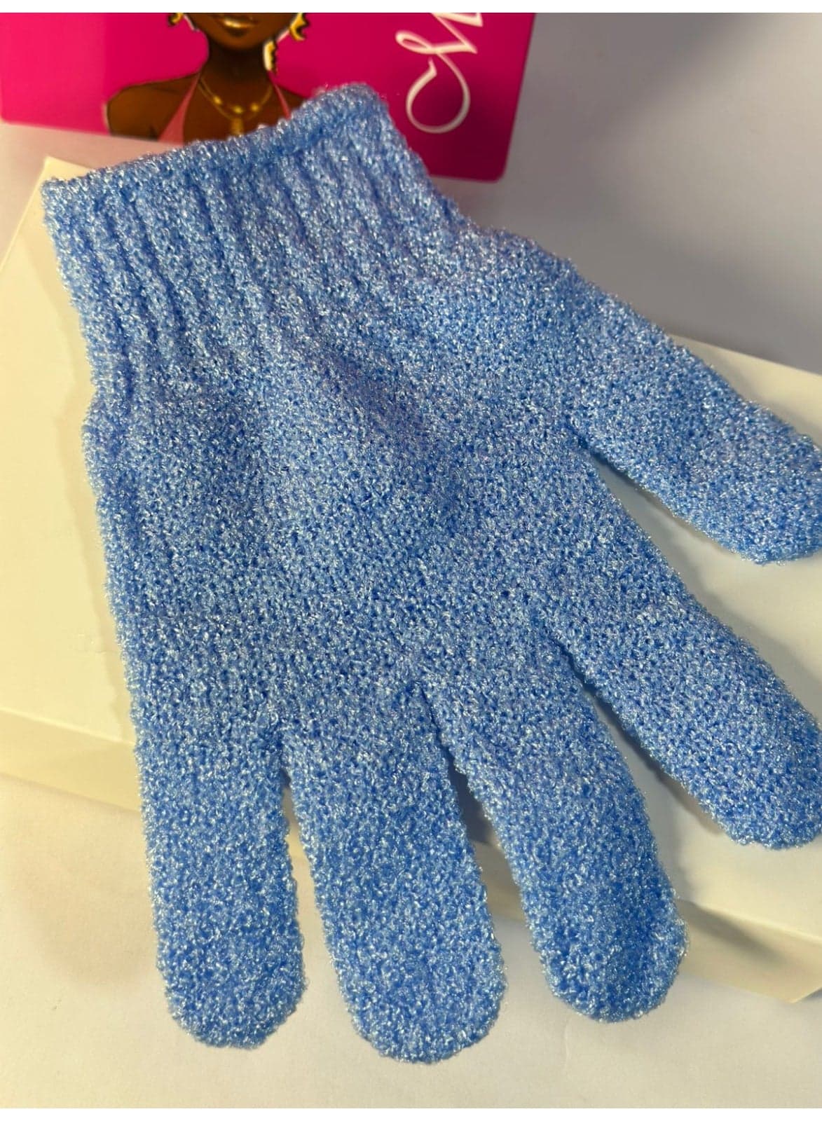 Colorful Natural Exfoliating Five-Finger Nylon Glove Deep Clean Body Shower Towel Bath Gloves (3)