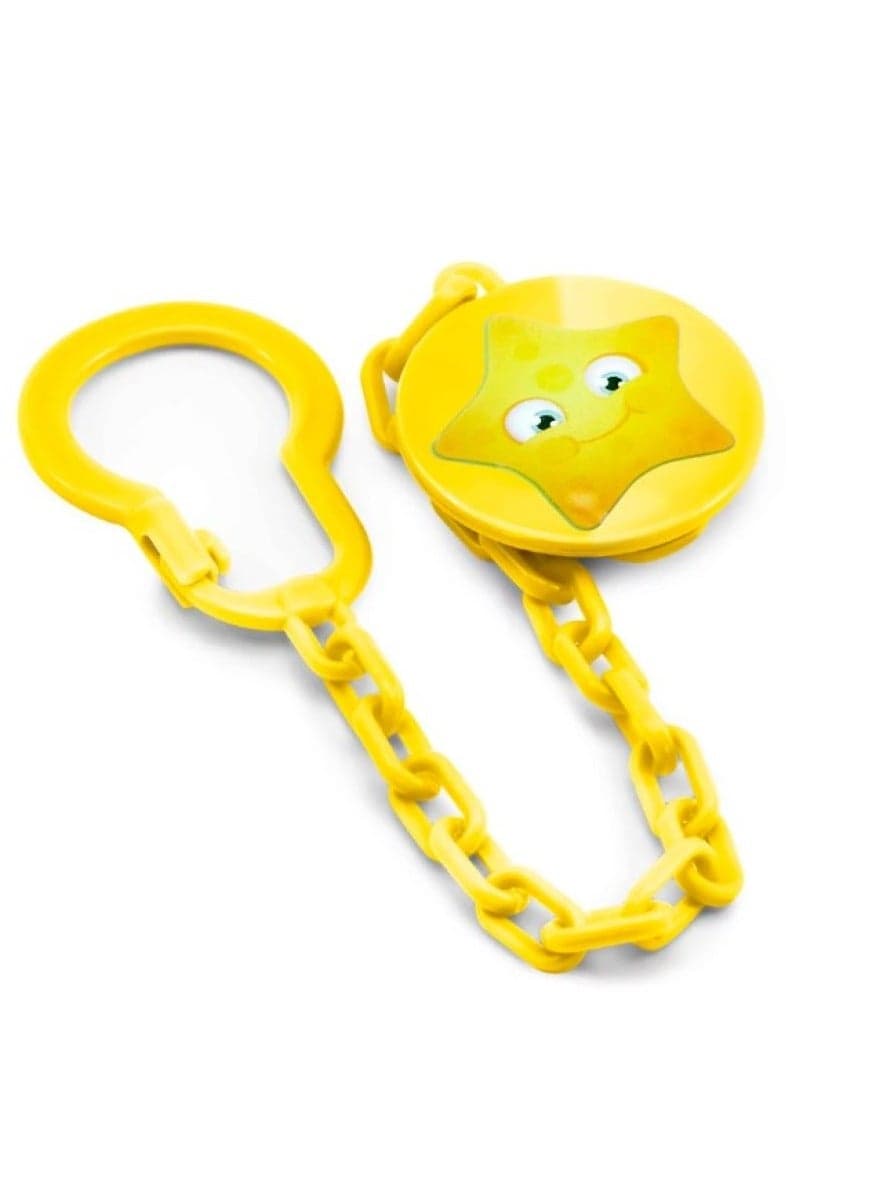Bubbles Pacifier Chain Yellow - Multishape Pacifier Accessories & Teething Gels (2)