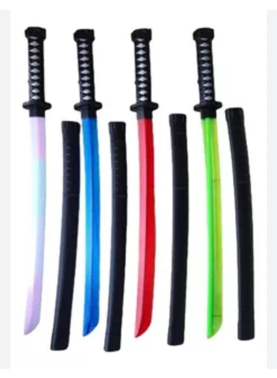 LED Light-Up Katana Sword for Kids – Plastic Samurai Toy with Glow Effect, Safe Durable Ninja Costume Weapon for Boys & Girls, Cosplay Halloween Gift Basic & Life Skills Toys (5)