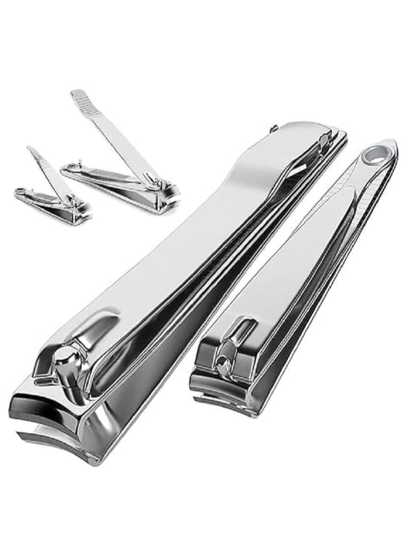 Nail Clippers - Heavy Duty Metal Compact Nail File, Suitable for Cutting Thick Fingernails and Toenails for Men and Women (2pcs) Blackhead & Acne Remover (2)