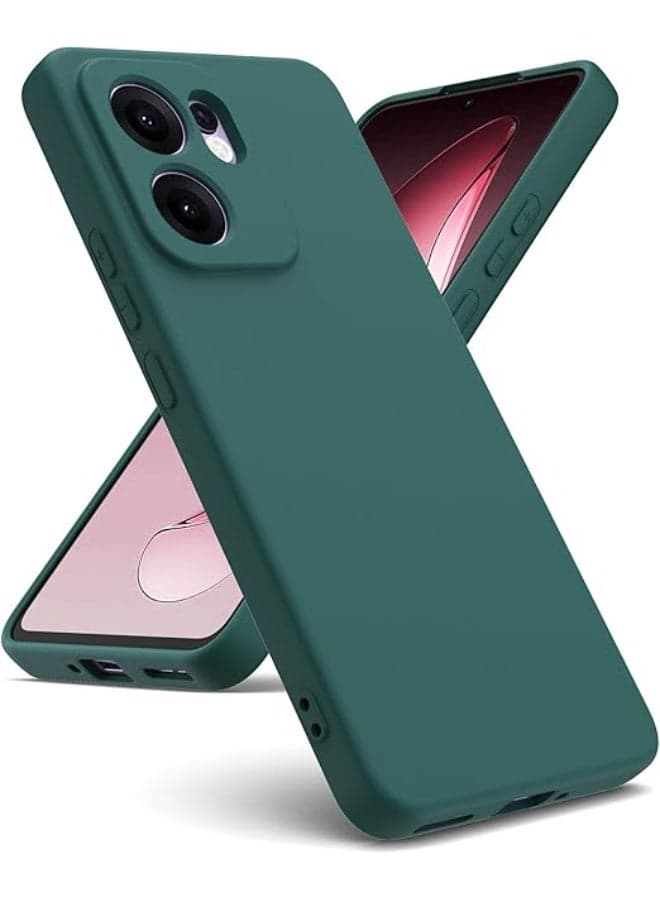 Shockproof liquid silicone back cover with a fur lining and full camera coverage, compatible with Oppo Reno 13F (4G/5G) - by X-Tech Cases & Covers