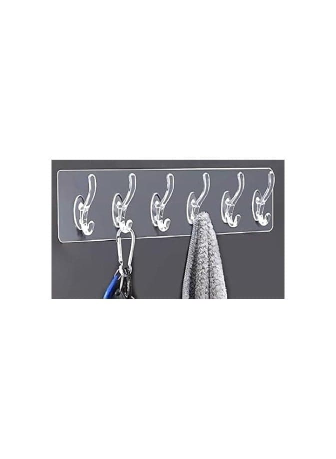 Heavy duty strong sticky adhesive wall hanging hooks for bathroom and kitchen (1 pieces) Holders (٣)