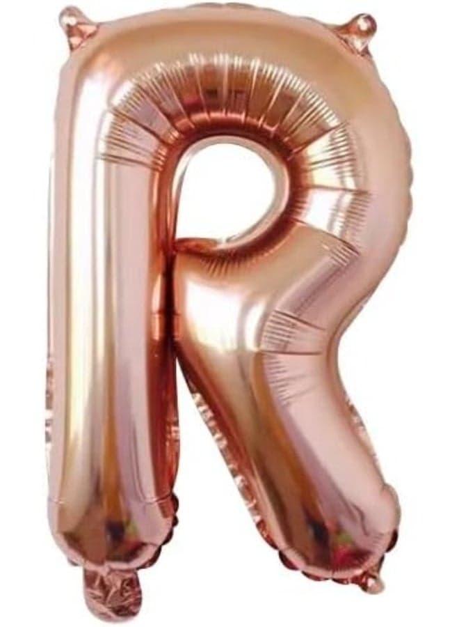 Generic 32 Inch Letter R Foil Balloon – Rose Gold, 1 Pc | Self‑Sealing & Reusable | Inflate with Helium or Air | Party & Photo Backdrop Décor