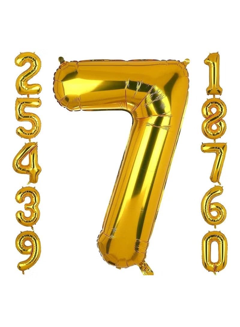 Number 7 Balloon Foil Gold Glamorous Party Decorations Jumbo Digit Balloon for Birthdays Anniversaries Special Events