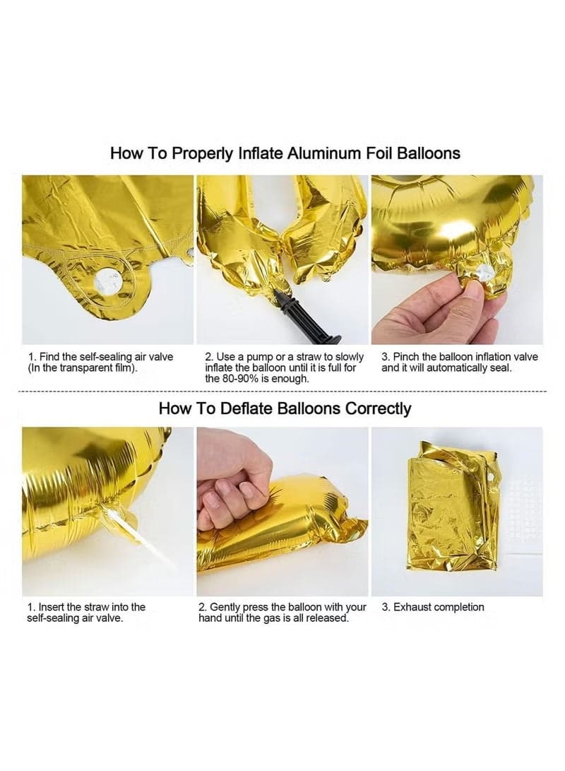 Number 7 Balloon Foil Gold Glamorous Party Decorations Jumbo Digit Balloon for Birthdays Anniversaries Special Events (٣)