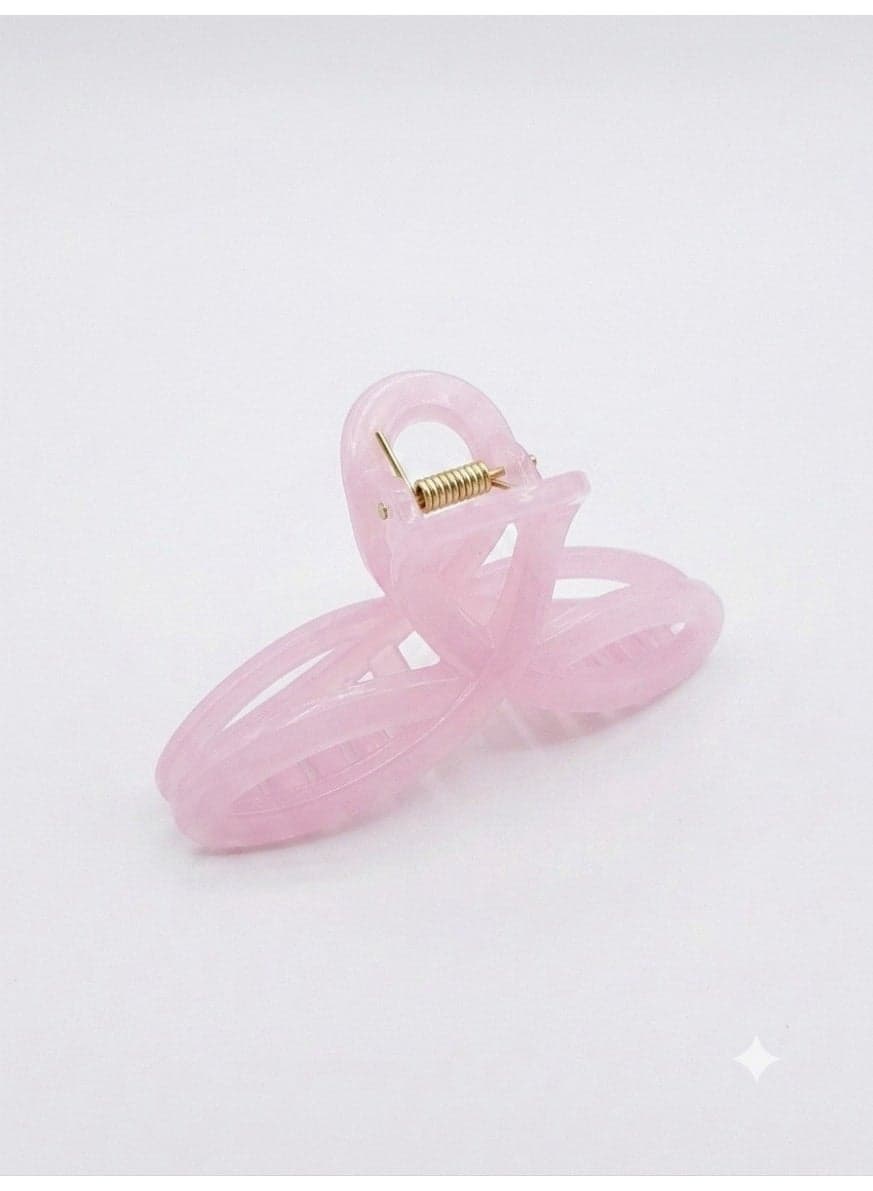 Acrylic hair clip with a modern design for securing hair - 1 piece, assorted colors (color may vary)
