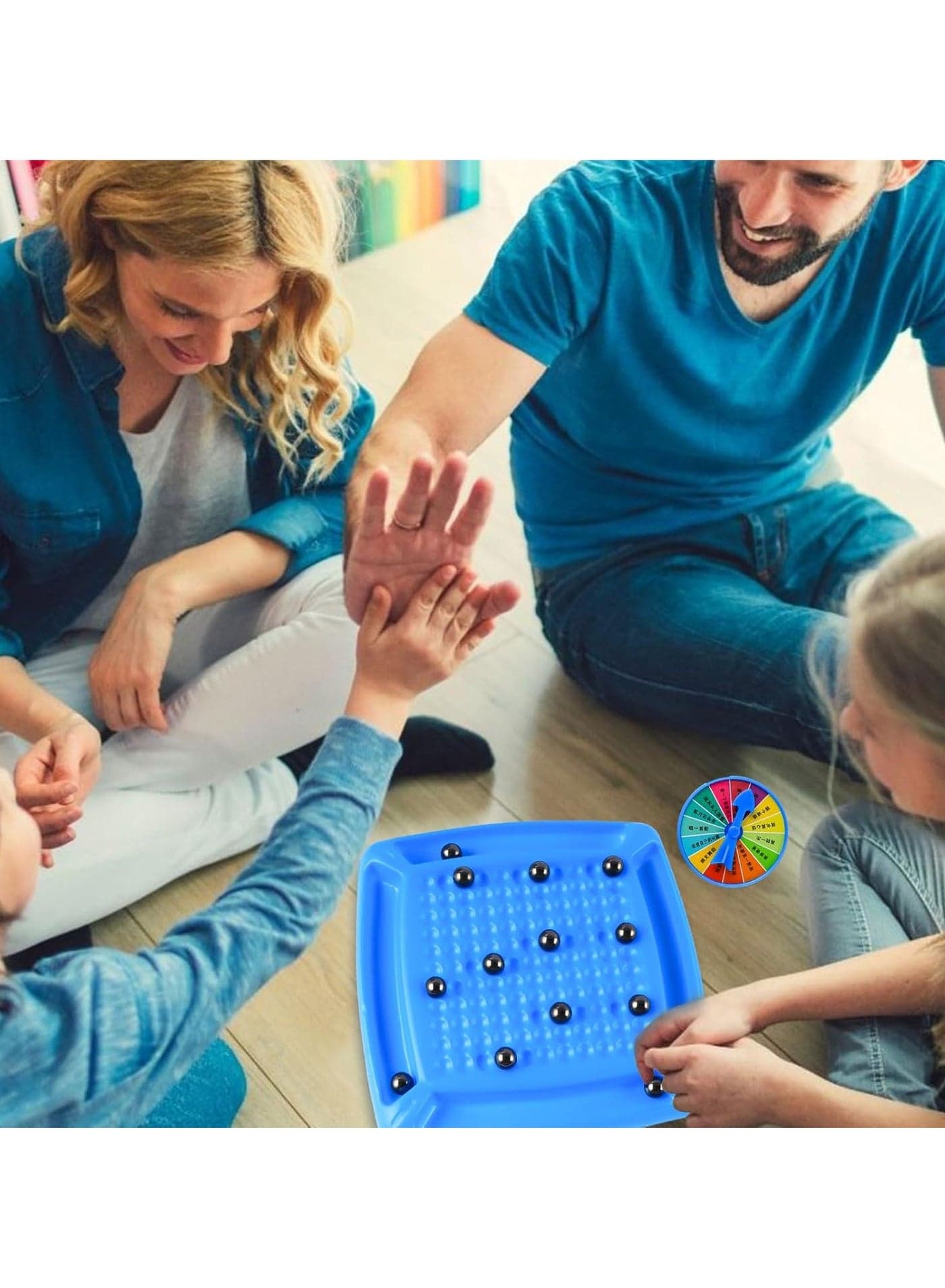 Generic Magnetic Chess Game with 28 Magnetic Stones, Interactive Strategy Board Game for 2-4 Players, Magnetic Attraction Challenge with Game Board and Storage Bag, Educational Family Tabletop Game for Kids and Adults Magnets & Magnetic Toys (٢)
