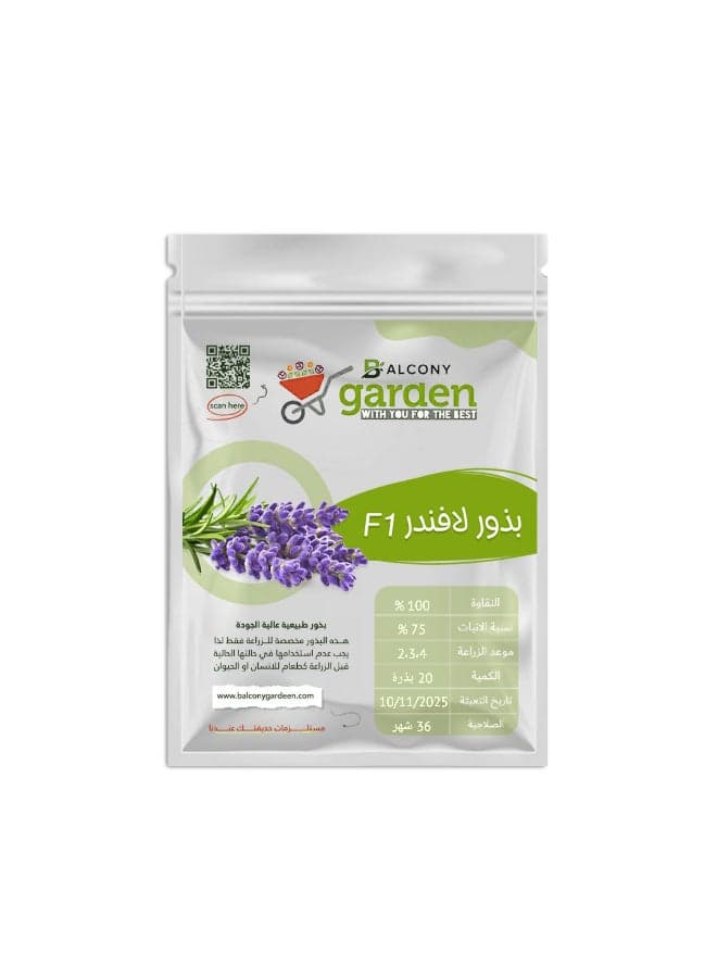 Fragrant Spanish Lavender Seeds from Balcony Garden - 20 Seed Pack for Balcony and Garden Decoration