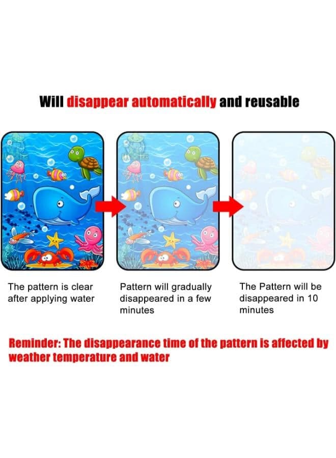 Beauenty Magic Water Book, Water Coloring Book, Doodling Paint with Water Magic Pen Painting Board For Children Education Drawing Toy, Drawing & Painting Supplies (٤)