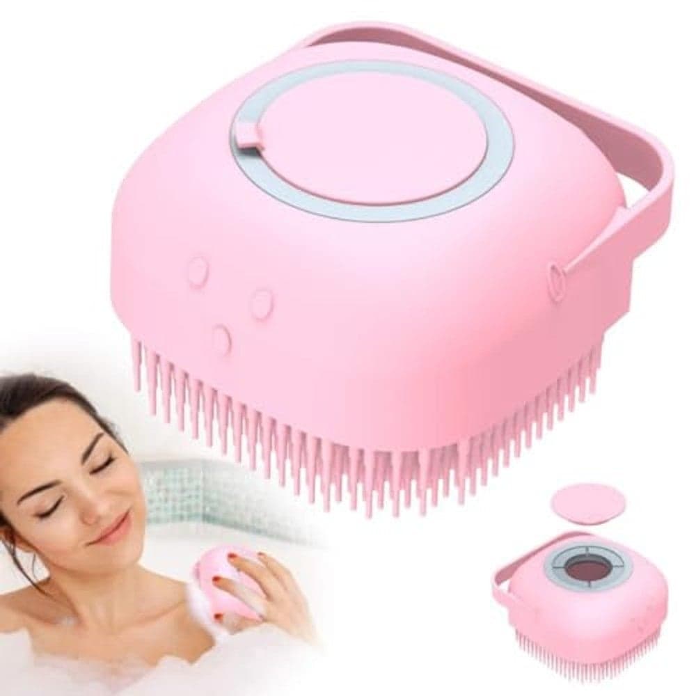 New Shower Loofah with Shower Gel Reservoir, Camera Shape, High Foam Body Brushes (6)