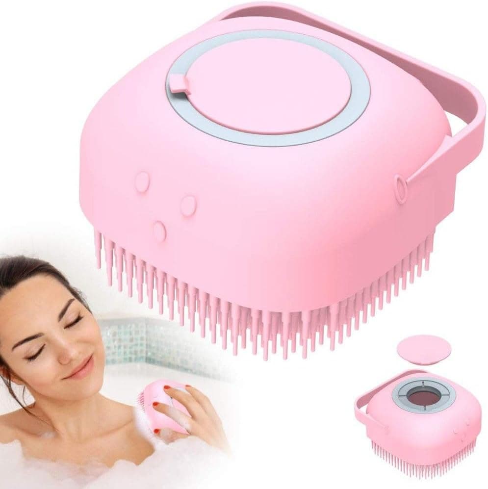 New Shower Loofah with Shower Gel Reservoir, Camera Shape, High Foam Body Brushes (5)