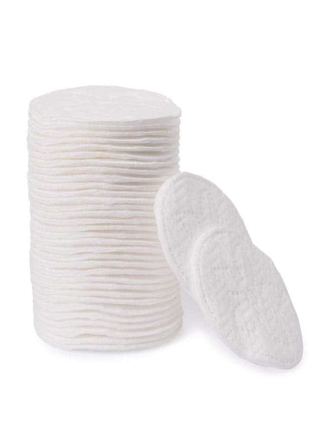 Soft 3 Layer Round Cotton Pads Organic Makeup Remover Rounds Biodegradable for Facial Toner Application Bulk 100PCS Cotton Balls & Swabs (٢)