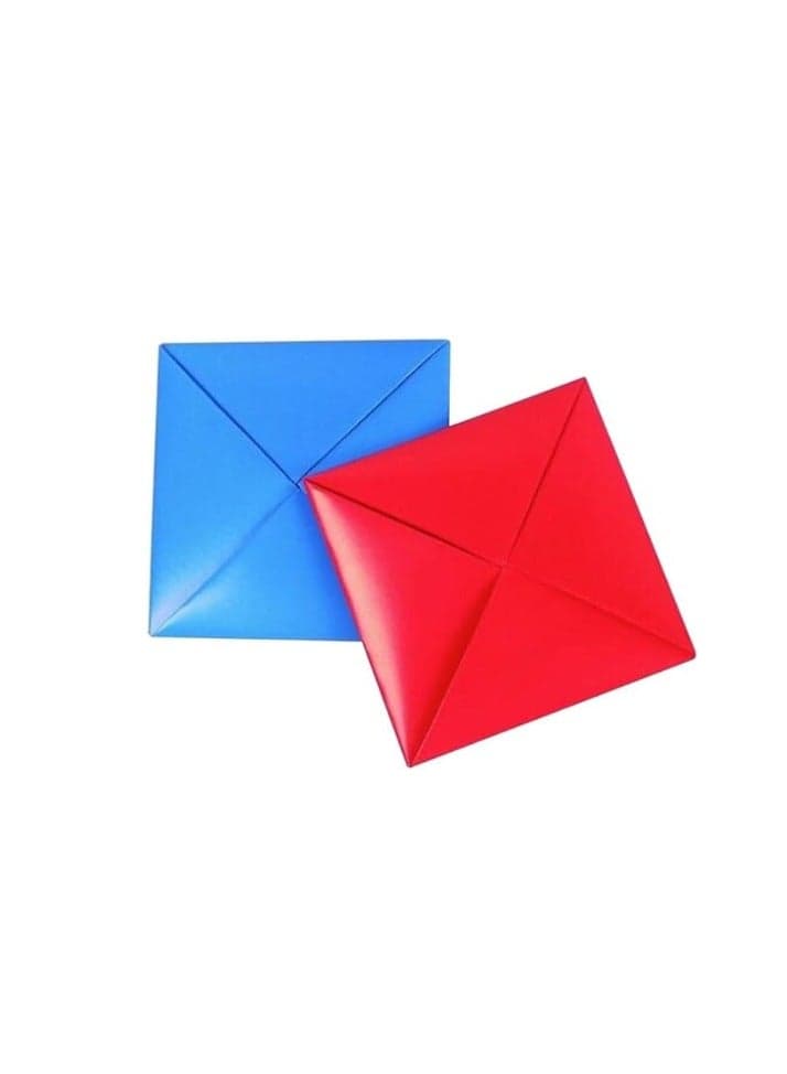 Flip-Up Paper Ddakji Game, Blue and Red Ddakji Game, Hard Cardboard Hitting Game, Game with Friends (2 Ddakji) Figures & Statues Accessories (٤)