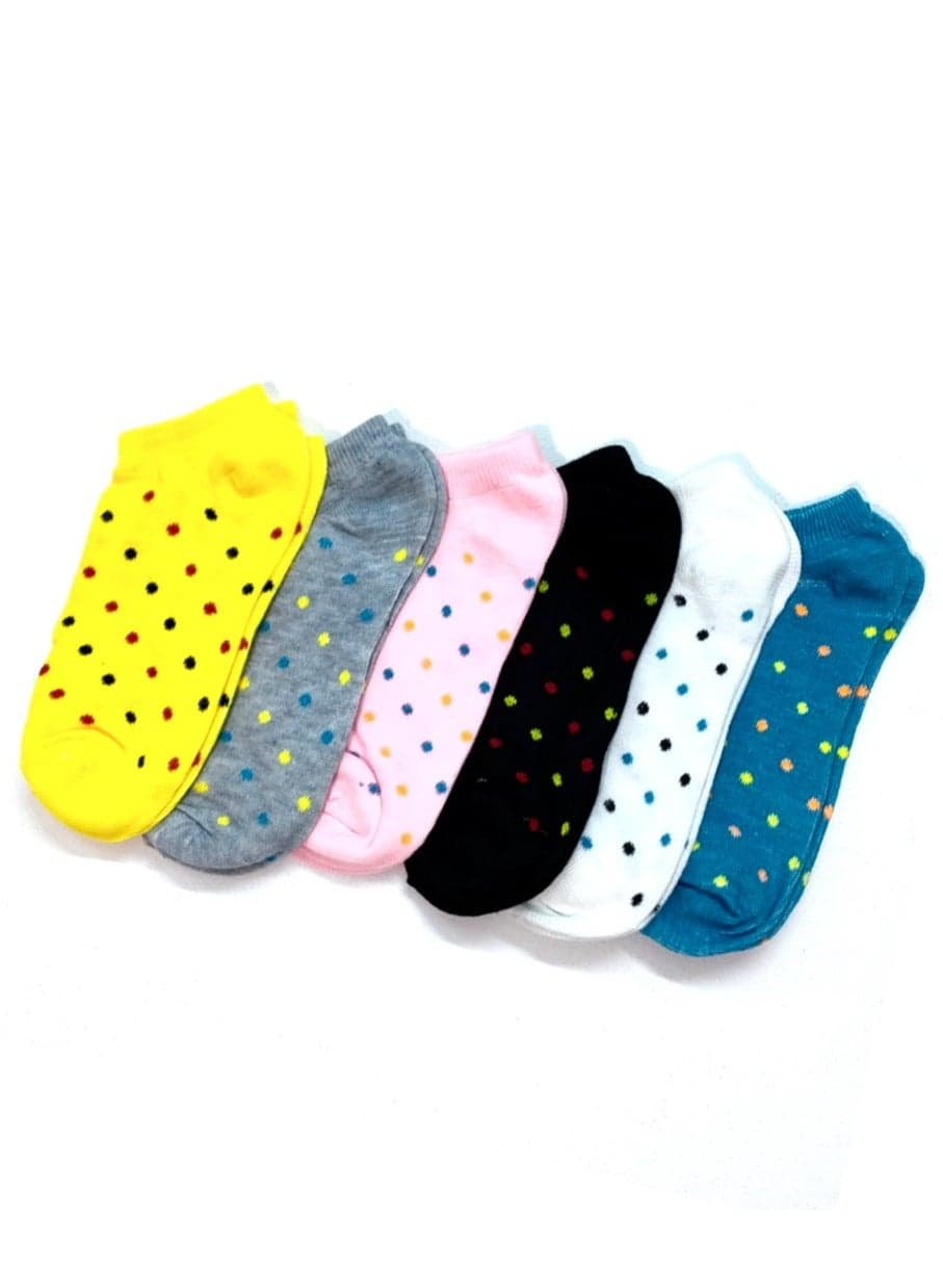 bundle of six low Casual unisex comfortable Printed Socks Women's Socks