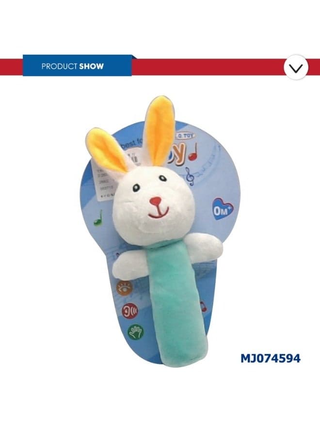 Soft Baby Rattle Toy – Animal Designs with Rattle & Squeaker Teethers
