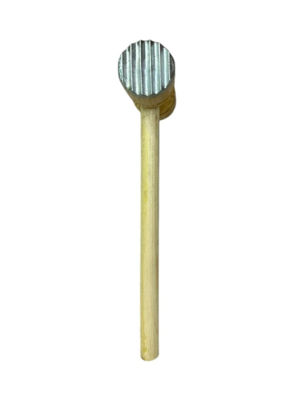 Meat Tenderizer Hammer Wooden Steak Double Sided Stainless Steel Meat & Poultry Tools (٢)