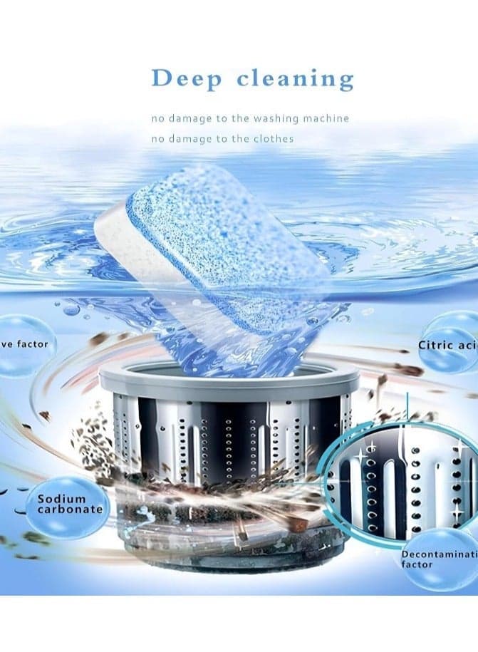 Washing Machine Cleaning Tablets – 12 Effervescent Capsules for Automatic and Manual Washers – Suitable for Front-Load and Top-Load Machines – Deep Cleaner for Removing Deposits and Accumulated Dirt – Washer Drum Sanitizer with Germ and Bacteria Elimination – Effective Tub Cleaner with Deodorizing Features All Purpose Cleaners (٤)