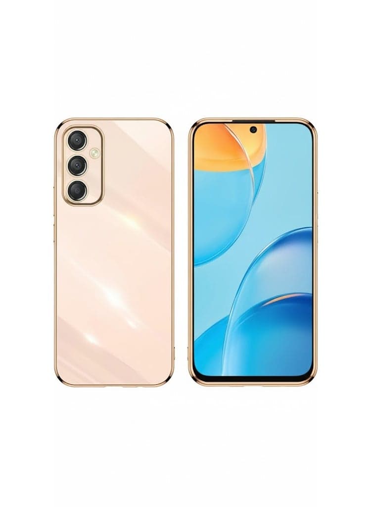 Compatible with Samsung Galaxy A55 Case Silicone Samsung A55 Phone Case 0.3mm Cute Slim Plating Camera Protection Accessories Cover Shockproof Bumper (Pink)