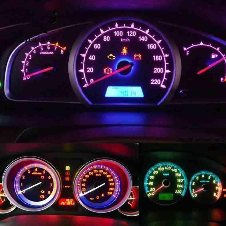 2020 KaberMisr 2020 LED Car Odometer LED Lights Kit - Perfect Lighting - Compact & Powerful Design - Safaya T5 LED Bulbs (Green - 10 Pieces) Lighting & Electrical (٣)