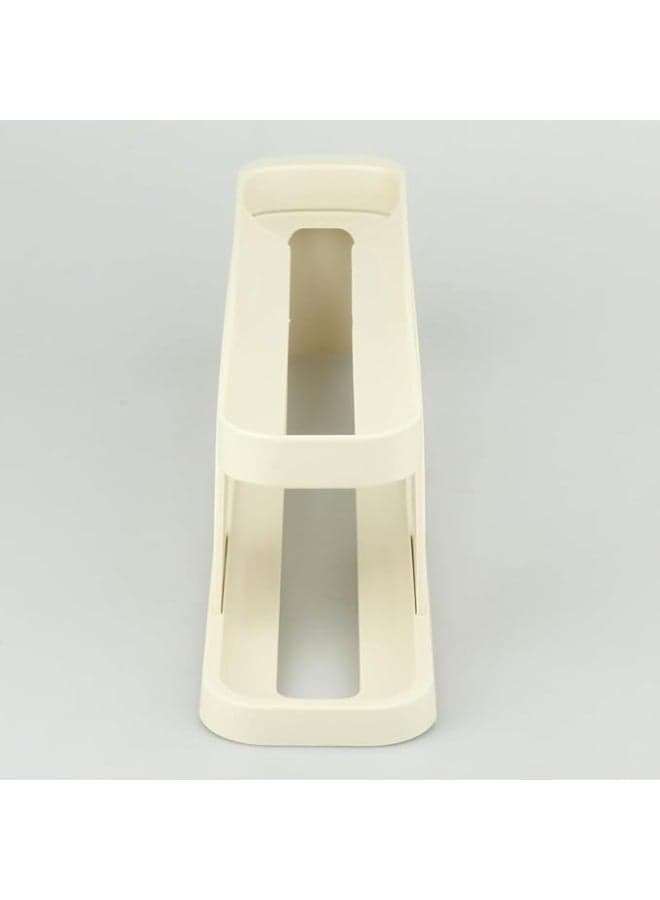 Self Rotating Egg Holder Organizer White Practical Refrigerator Auto Rotating System