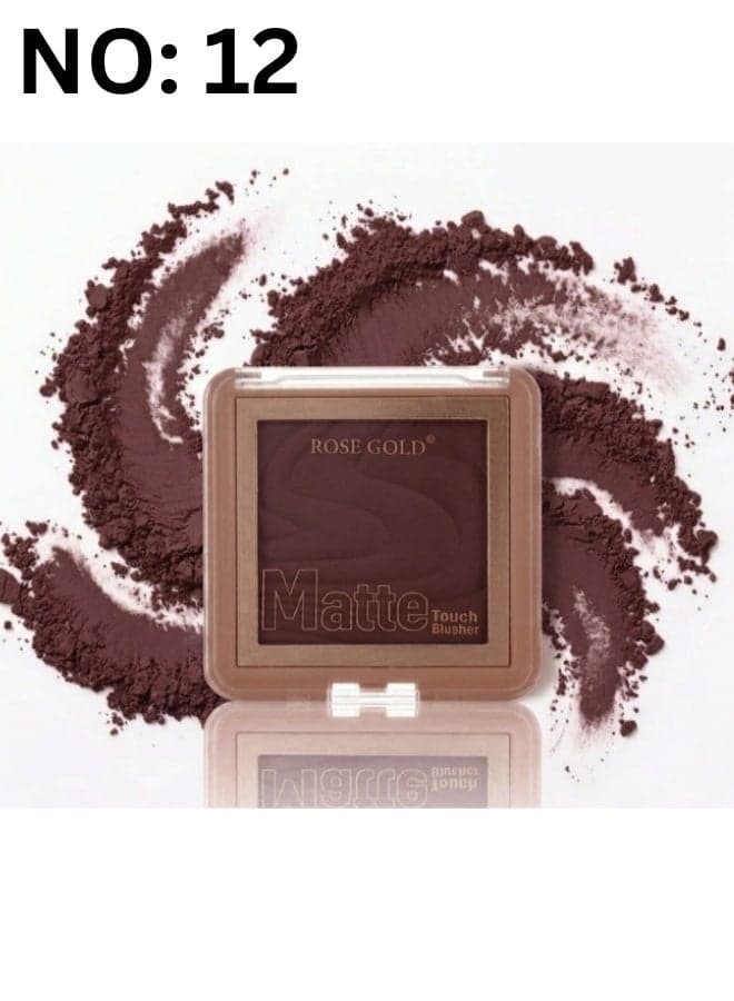 Rose Gold Matte Touch Blush – Ultra-Long Velvety Coverage and Rich Color Pigmentation - Perfect for a "no-makeup" look or evening makeup with a natural and radiant finish-12