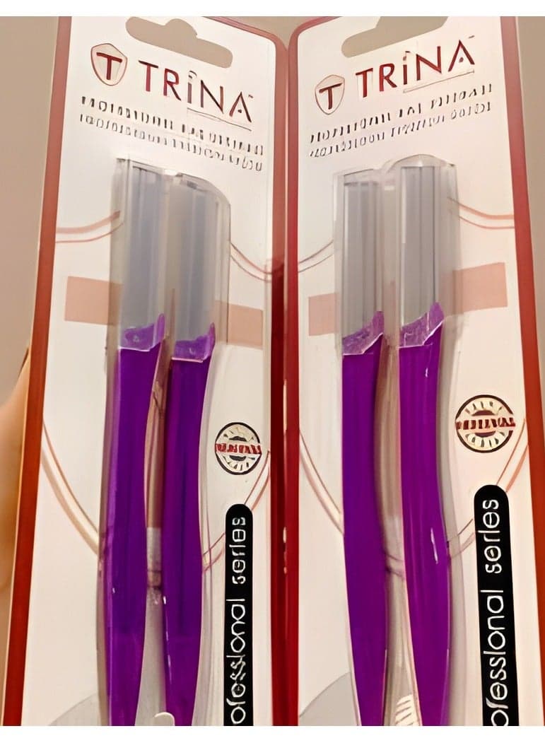 Trina Women's Facial Hair Removal Razors - Removes fine hairs and dead skin from your face - 2 Pieces Personal Care (2)