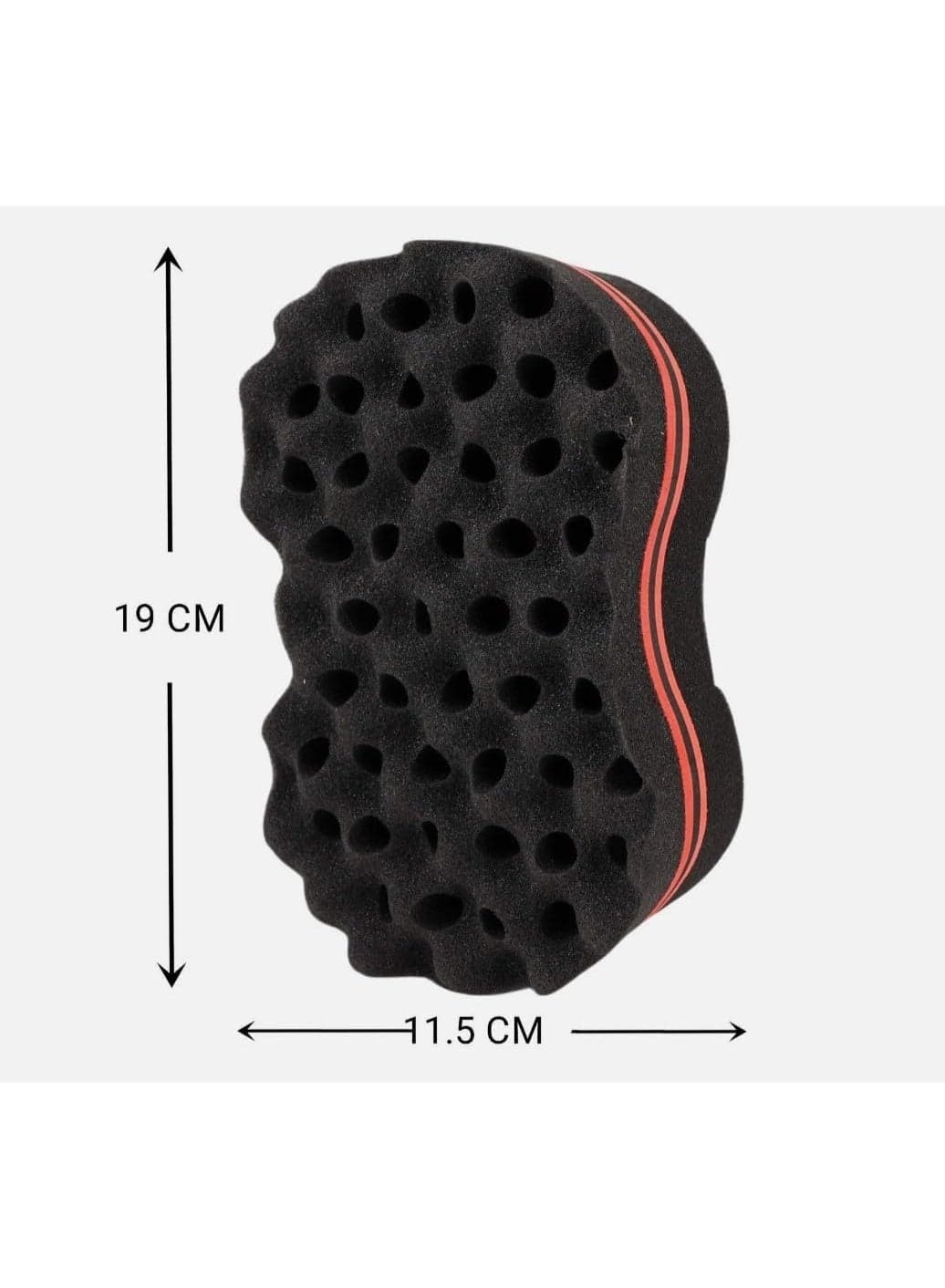 Jumbo Double-Sided Sponge, Black Foam with Grip Holes (5)