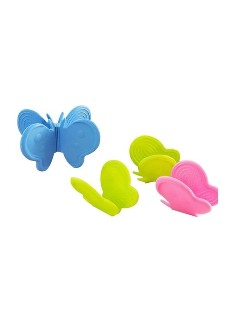 Butterfly Shape Magnetic Silicone Gloves Set Heat Resistant Pot Holder Pan Holder Utensil Handle for Oven Kitchen Home Tools Camping Decor Safety & Security Gloves