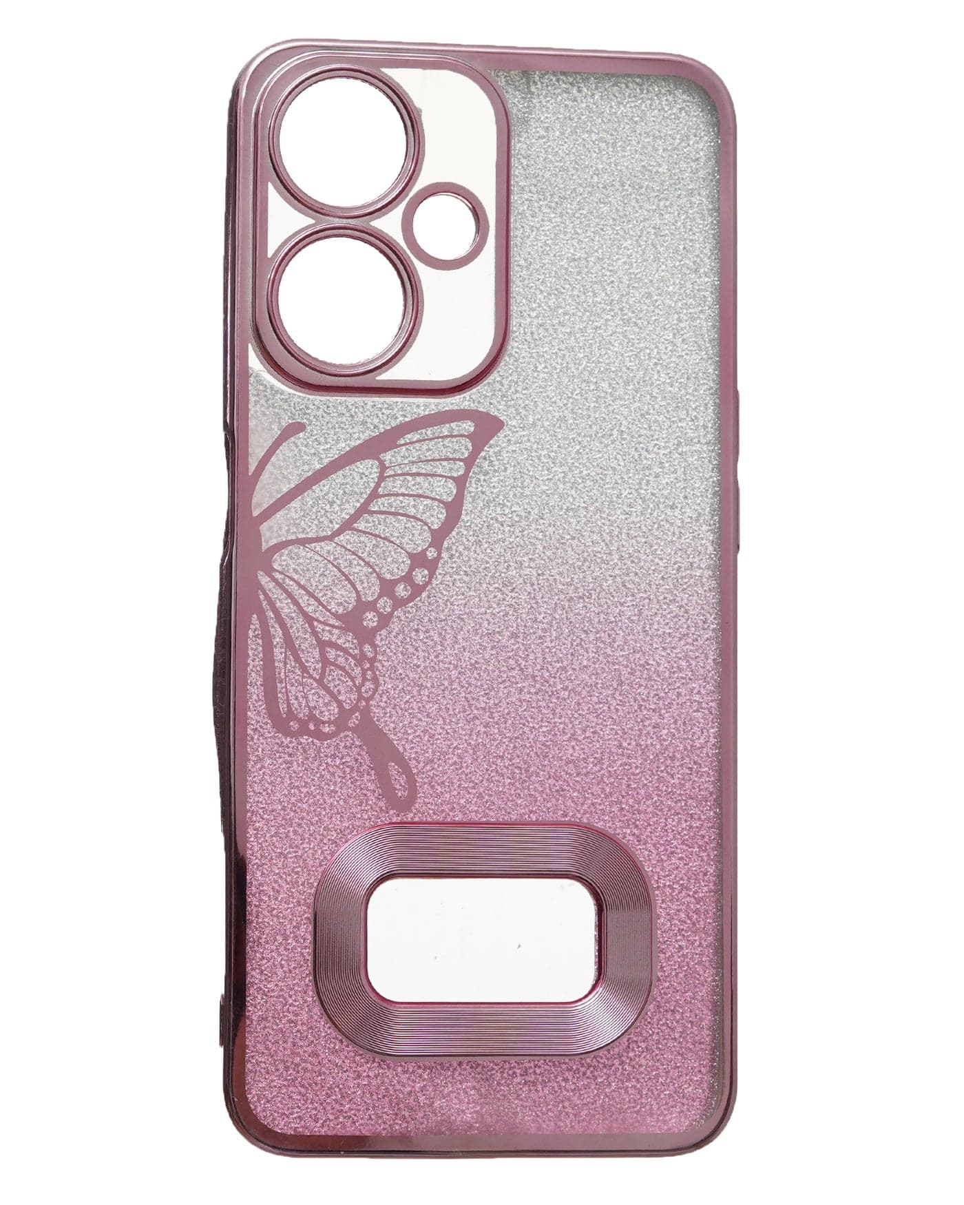 Glitter Plastic Mobile Phone Case With Cute Design for Oppo A59 - Pink