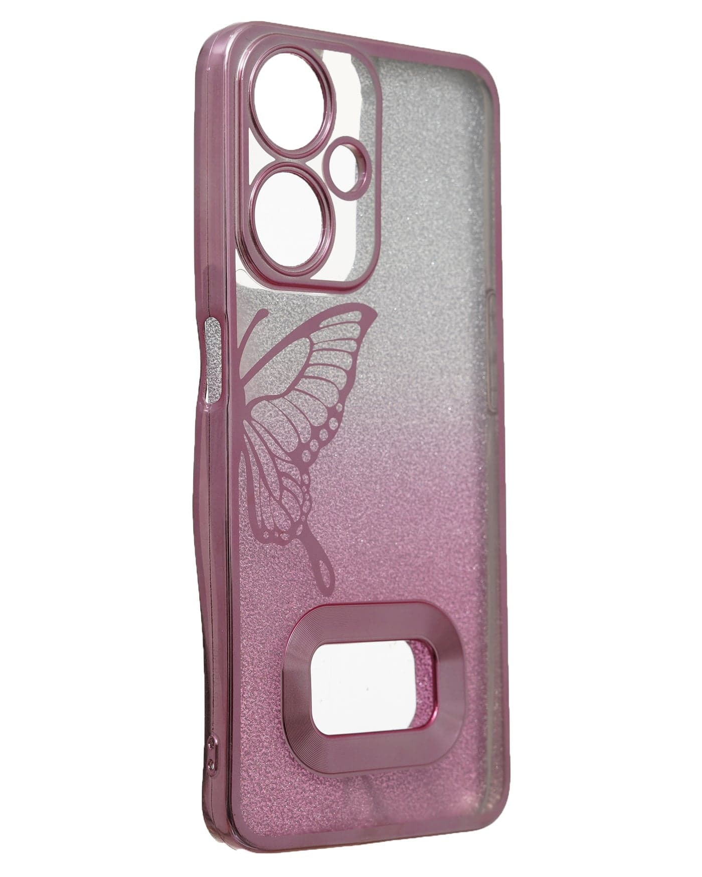 Glitter Plastic Mobile Phone Case With Cute Design for Oppo A59 - Pink (2)