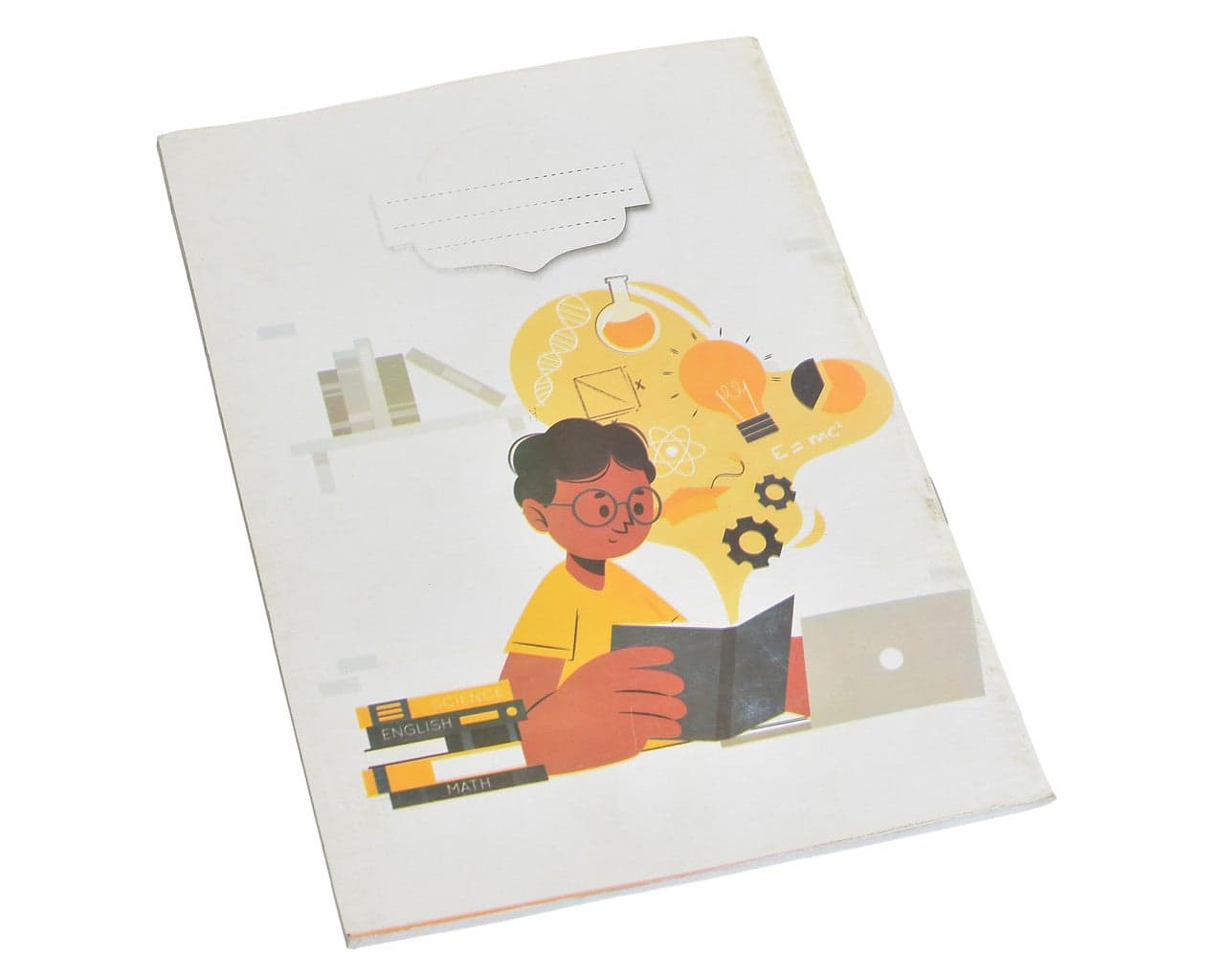 Extra Line Stapled 9-Line School Exercise Book, 28 Sheets, Boy Design, Coated Cover, 16 x 22.5 cm Notebooks
