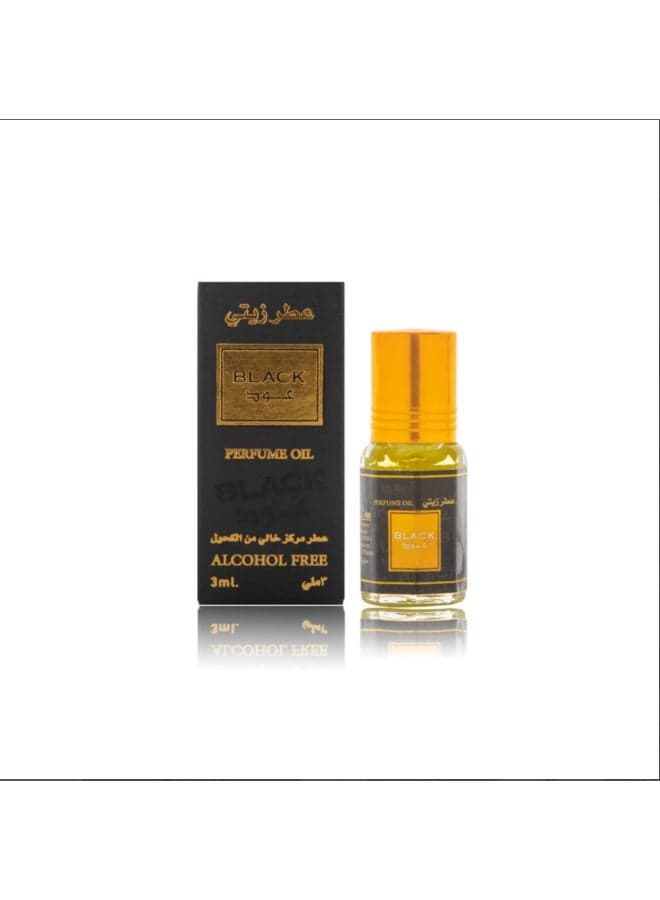 BLACK Oudh Perfume Oil, Alcohol-Free, 3ml Attar & Perfume Oils