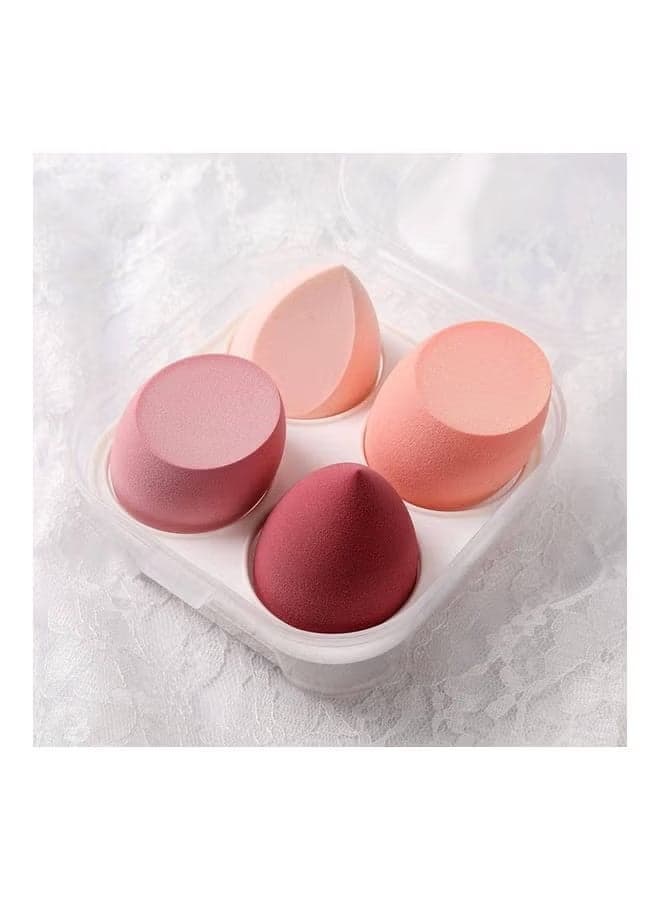 4-Piece Egg Blending Sponge With Case Multicolour Make Up Sponges
