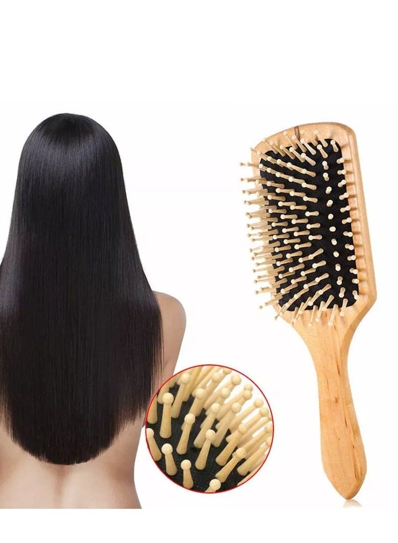 1pc multi-color wooden paddle hair brush (5)