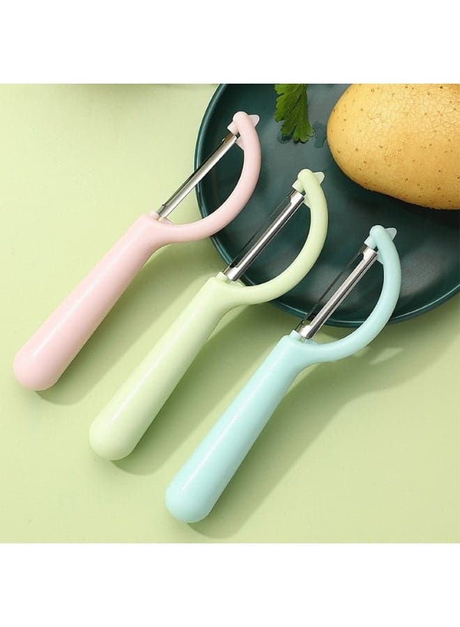Stainless Steel Potato Vegetable & Fruit Peeler Rust Resistant Imported Assorted Colors 1 Piece (٧)
