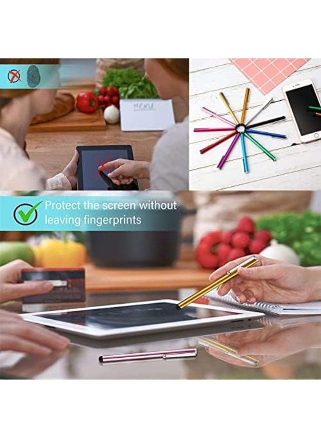 Capacitive Stylus Touch Pen with Soft Tip and Slim Metal Clip Design, High Sensitivity for Smartphones, Tablets and All Touchscreen Devices Styluses (5)