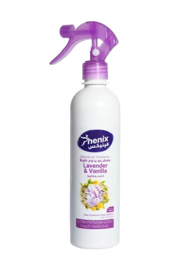 Phenix Lavender& Vanilla Air Freshener, For Air & Fabric, 450ml Household Air Fresheners