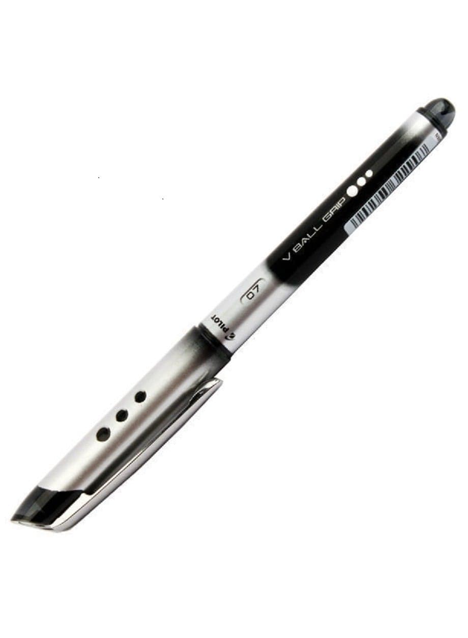 Pilot V Ball Grip 07 Black Liquid Ink Rollerball - Medium Tip Fountain Pens (٣)