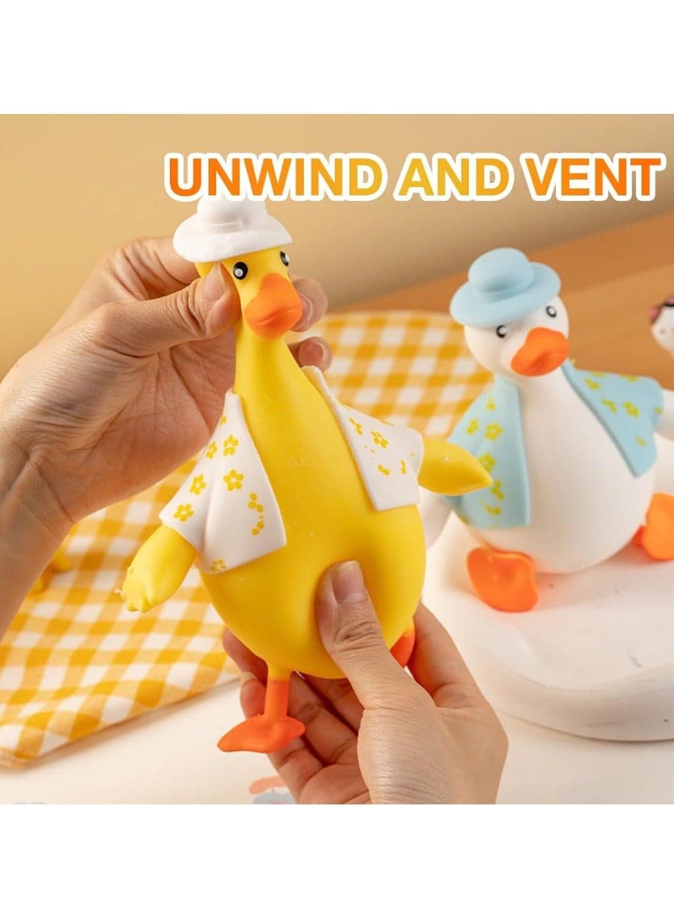 Flexible Duck Stress Relief Toy (Blue) (3)