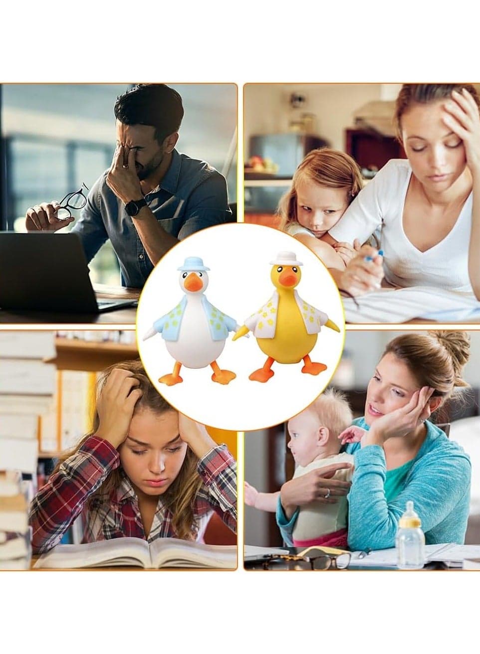 Flexible Duck Stress Relief Toy (Blue) (5)