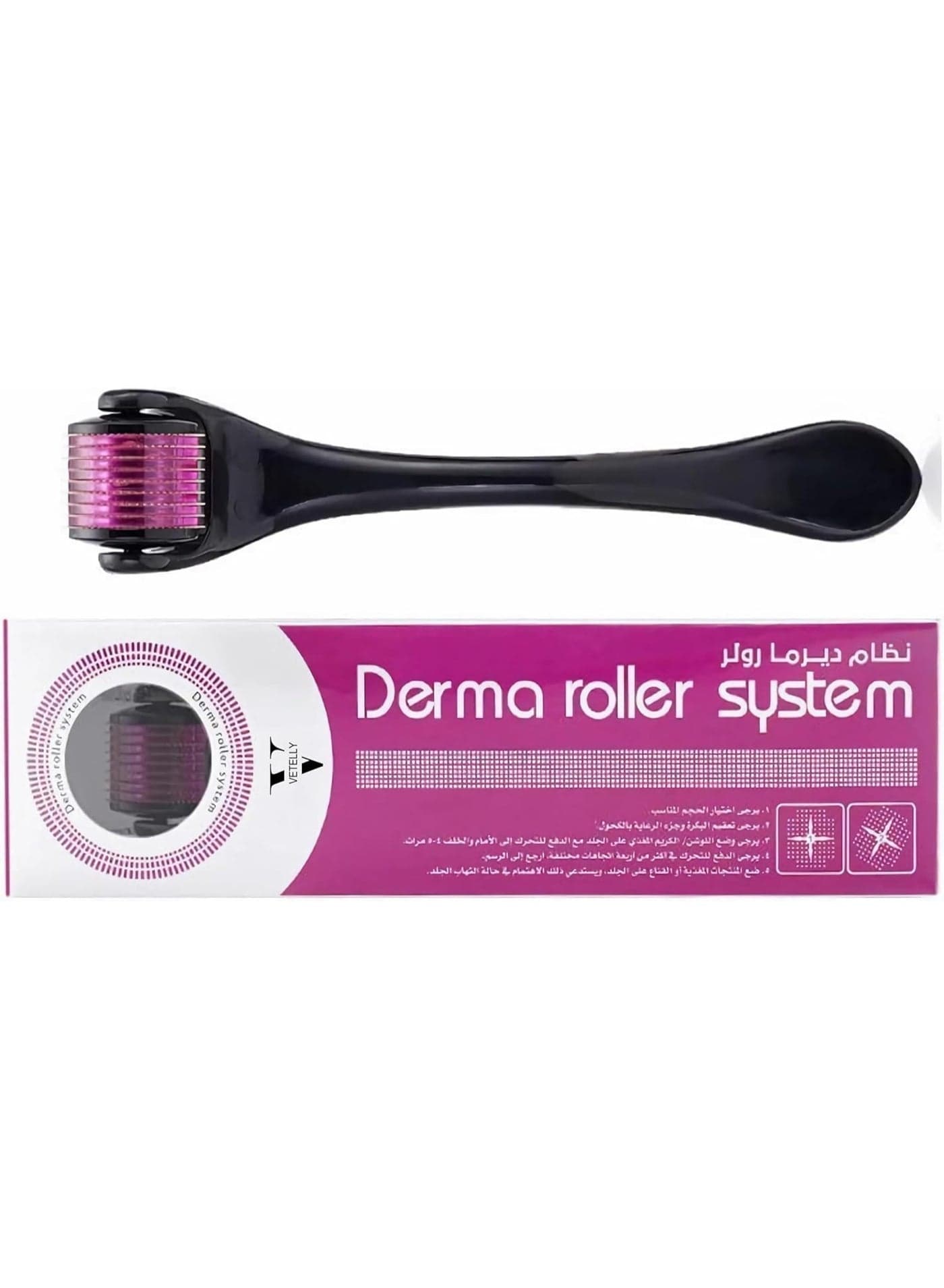 Derma Roller System, 0.5mm Titanium Micro Needles, 540 Needles for Face Care and Hair Growth Face Massagers & Rollers (٤)