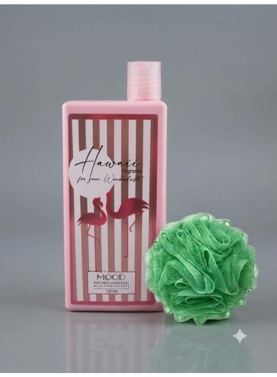Mood Shower Gel Hawaii 750 Gm + Lofa Multi Color