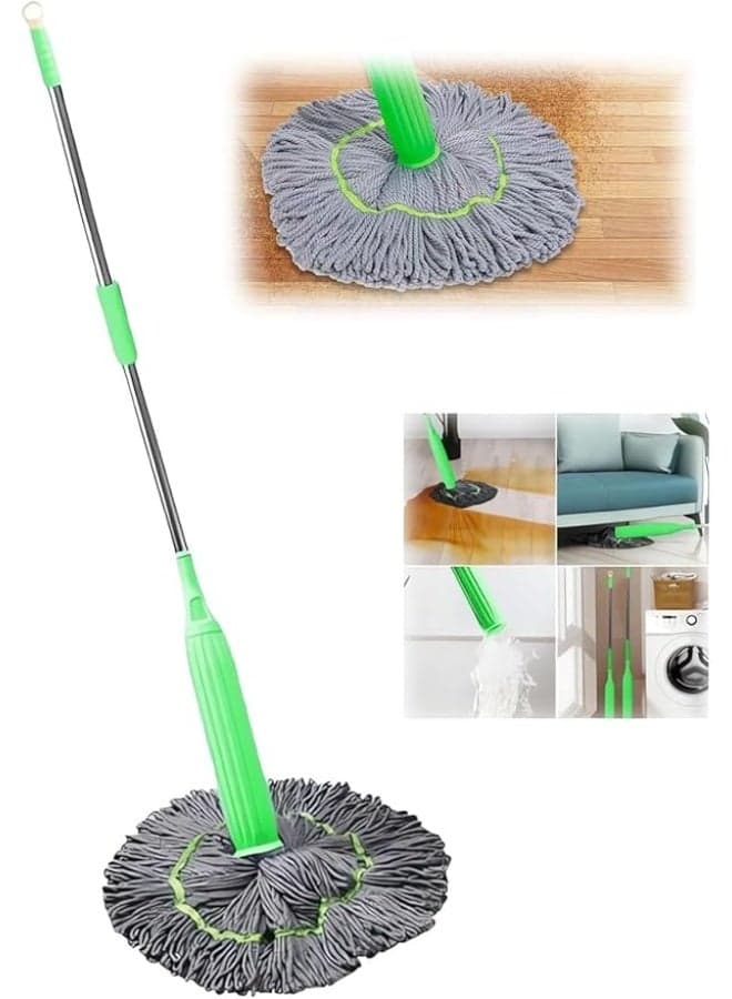 2-in-1 Self-Wringing Mop for Cleaning and Drying Floors - Ceramic Cleaning Mop - Wringing Mop Buckets (٥)