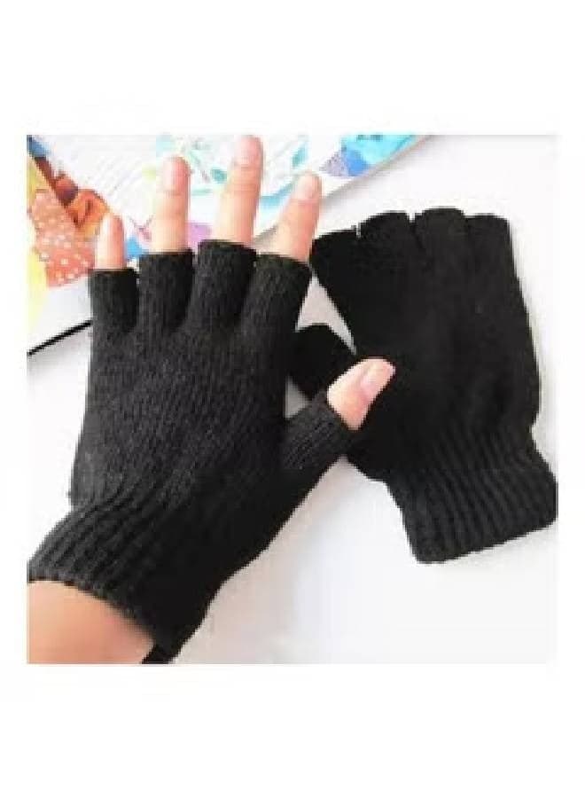 Wool Winter half finger gloves, One Size Women's Gloves & Mittens