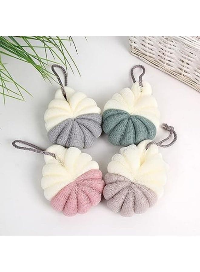Mesh Bath Loofah Set – 4 Pieces – Multicolor Loofahs, Sponges & Poufs (٢)