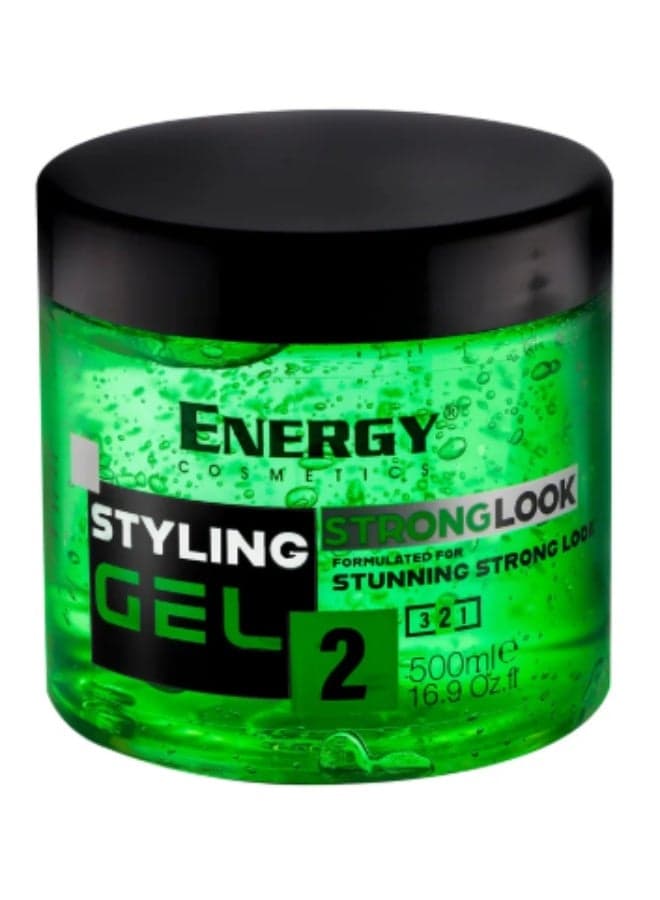 Energy Cosmetics | Strong Look Styling Gel | 500ml | Long Lasting Hair Hold Creams, Gels & Lotions